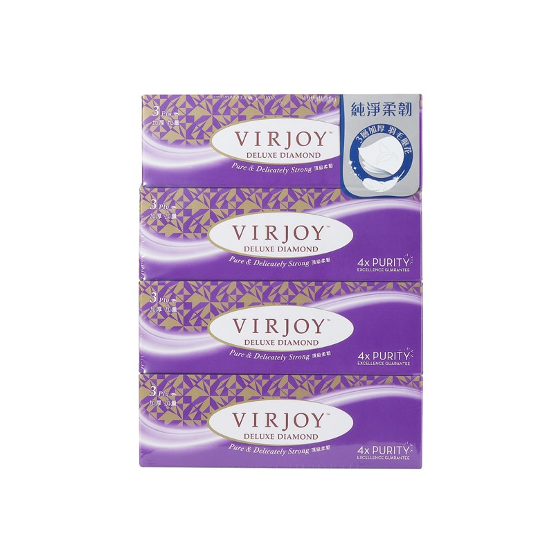 Virjoy Diamond Facial Tissue Box 4BX