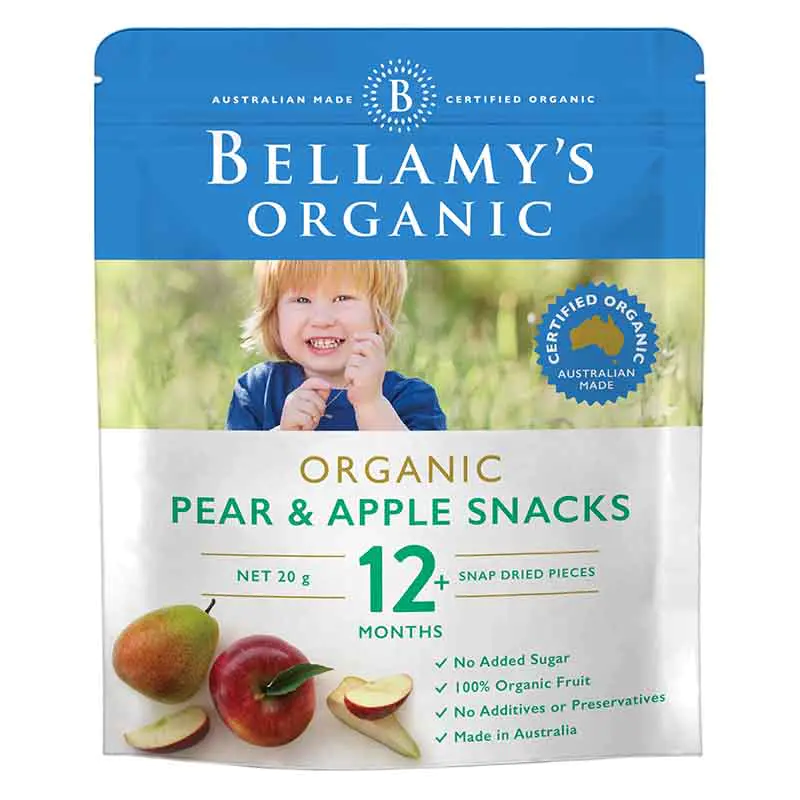 Bellamy'S Organic Pear and Apple Snacks