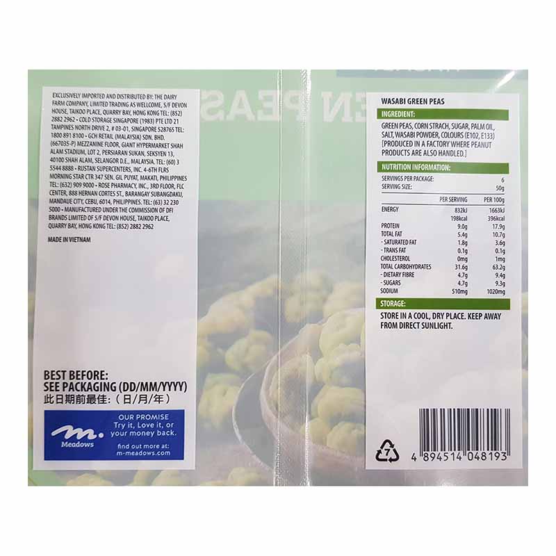 Meadows Wasabi Green Peas, 300g