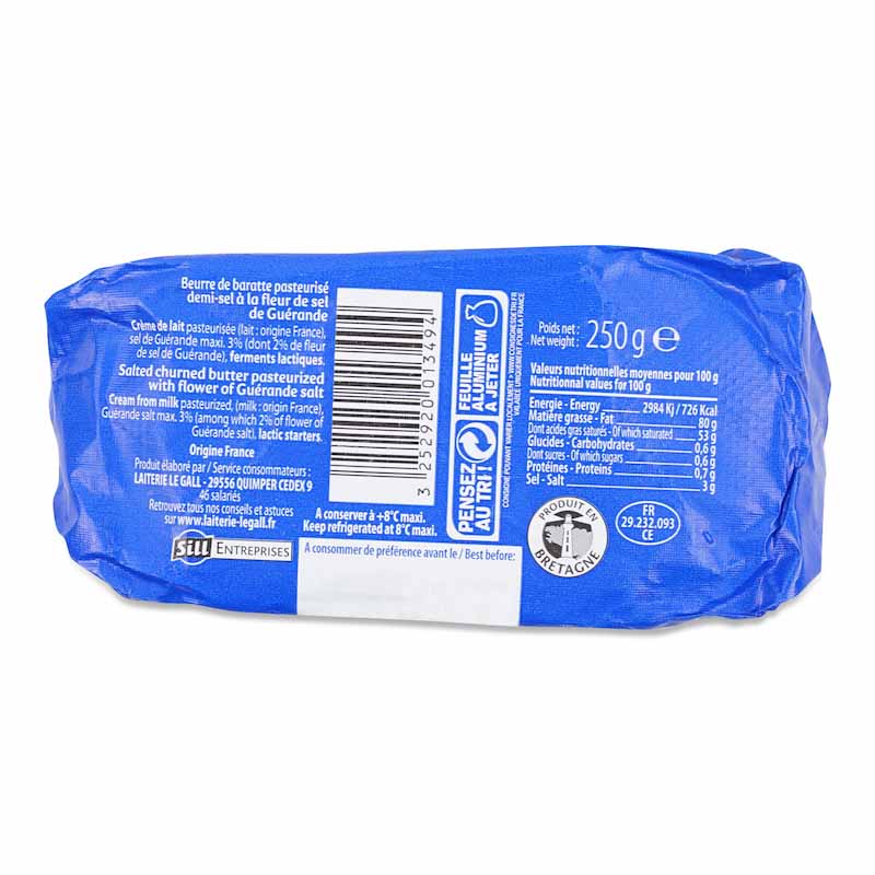 Le Gall Drum Churn Butter Sea Salted, 250g