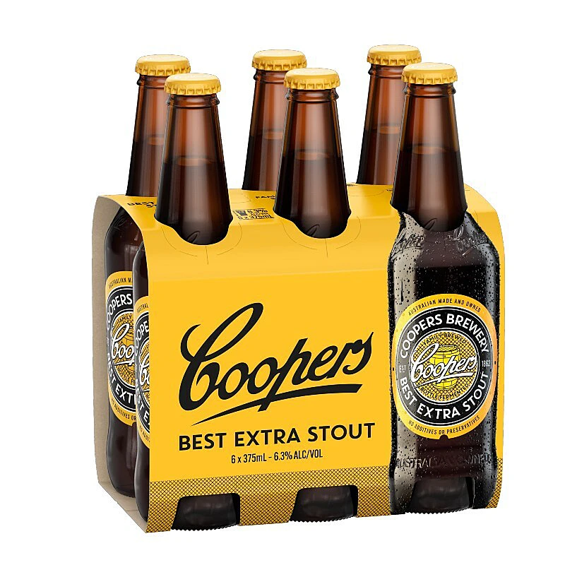 Coopers Best Extra Stout Bottle 6s x 375ml