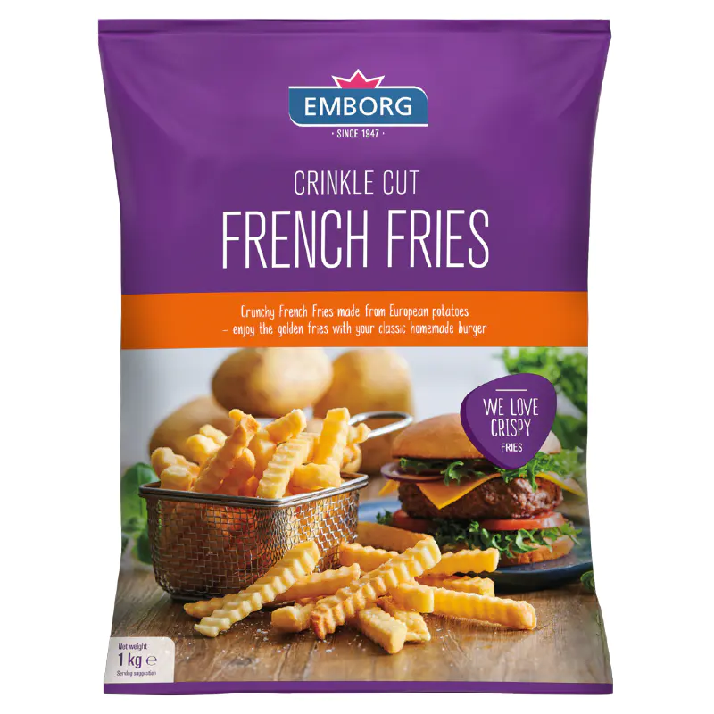Emborg Crinkle Cut Fries 1Kg