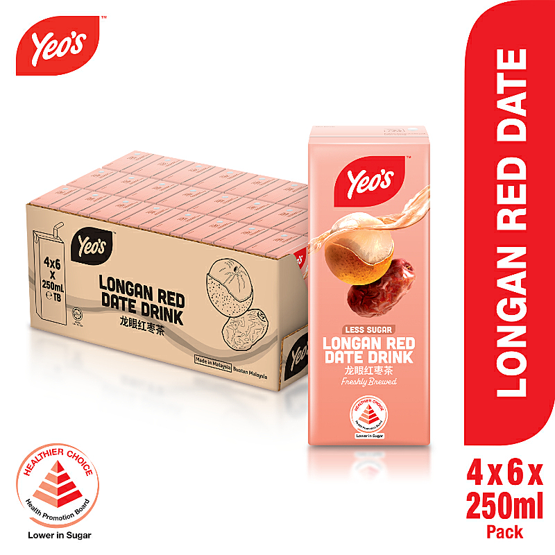 Yeo's Longan Red Dates 24sx250ml