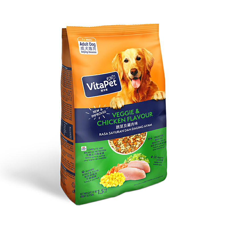 VitaPet Dry Dog Food Chicken & Vegetable 1.5Kg