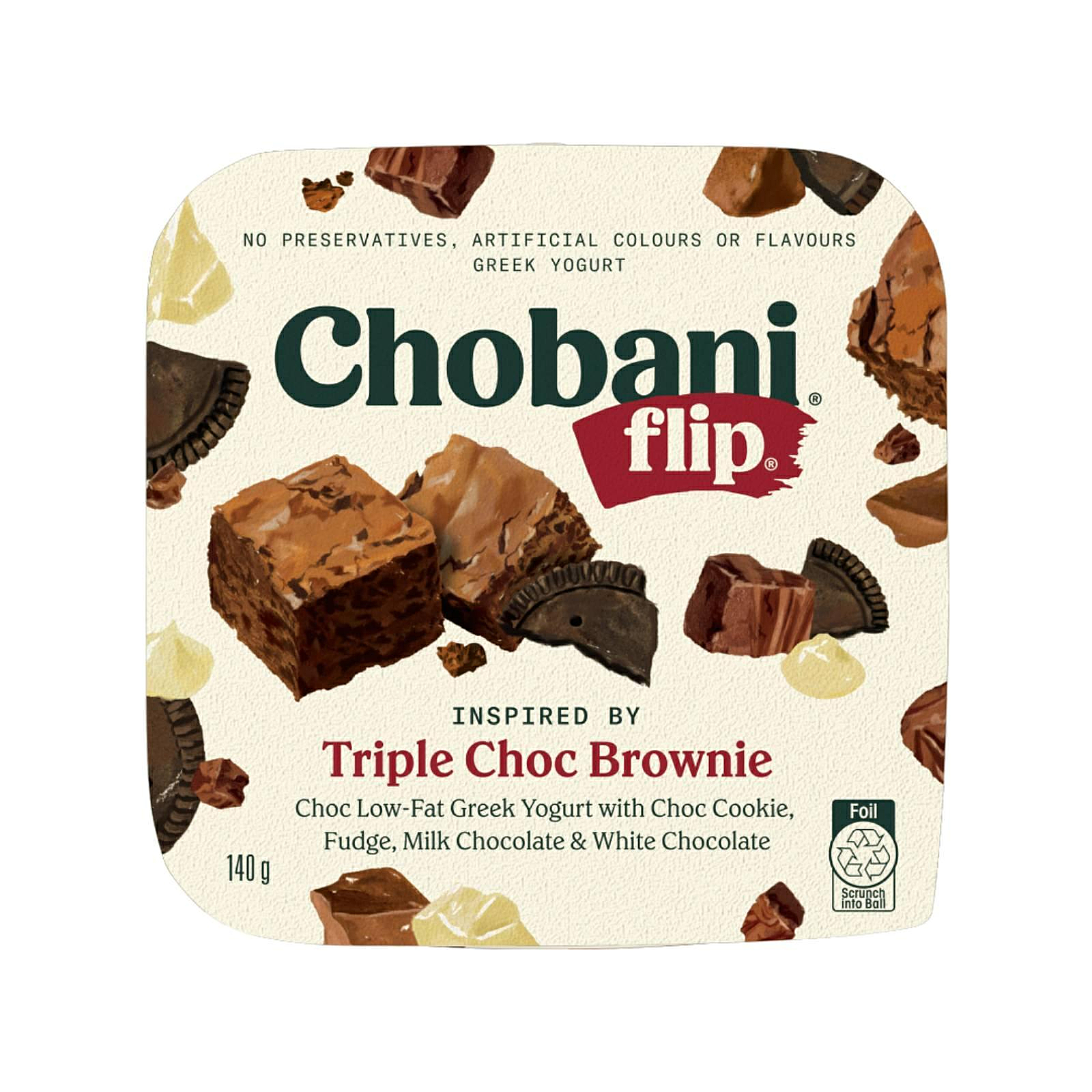 Chobani Triple Chocolate Brownie Flip, 140g