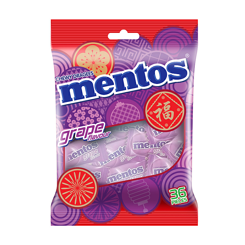 Mentos Grape Bag 40 X 36S