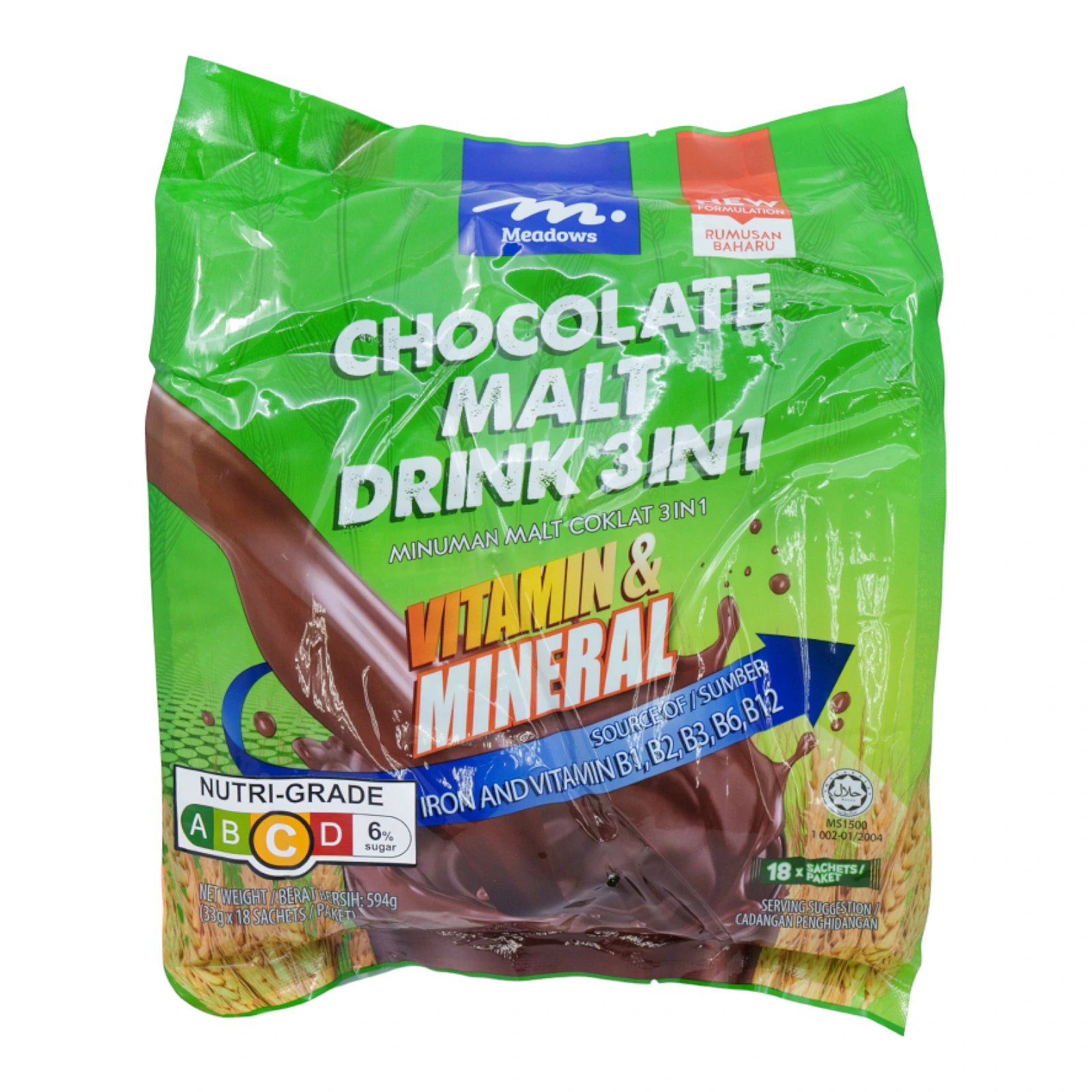 Meadows Chocolate Malt Drink 3 in 1 x 18