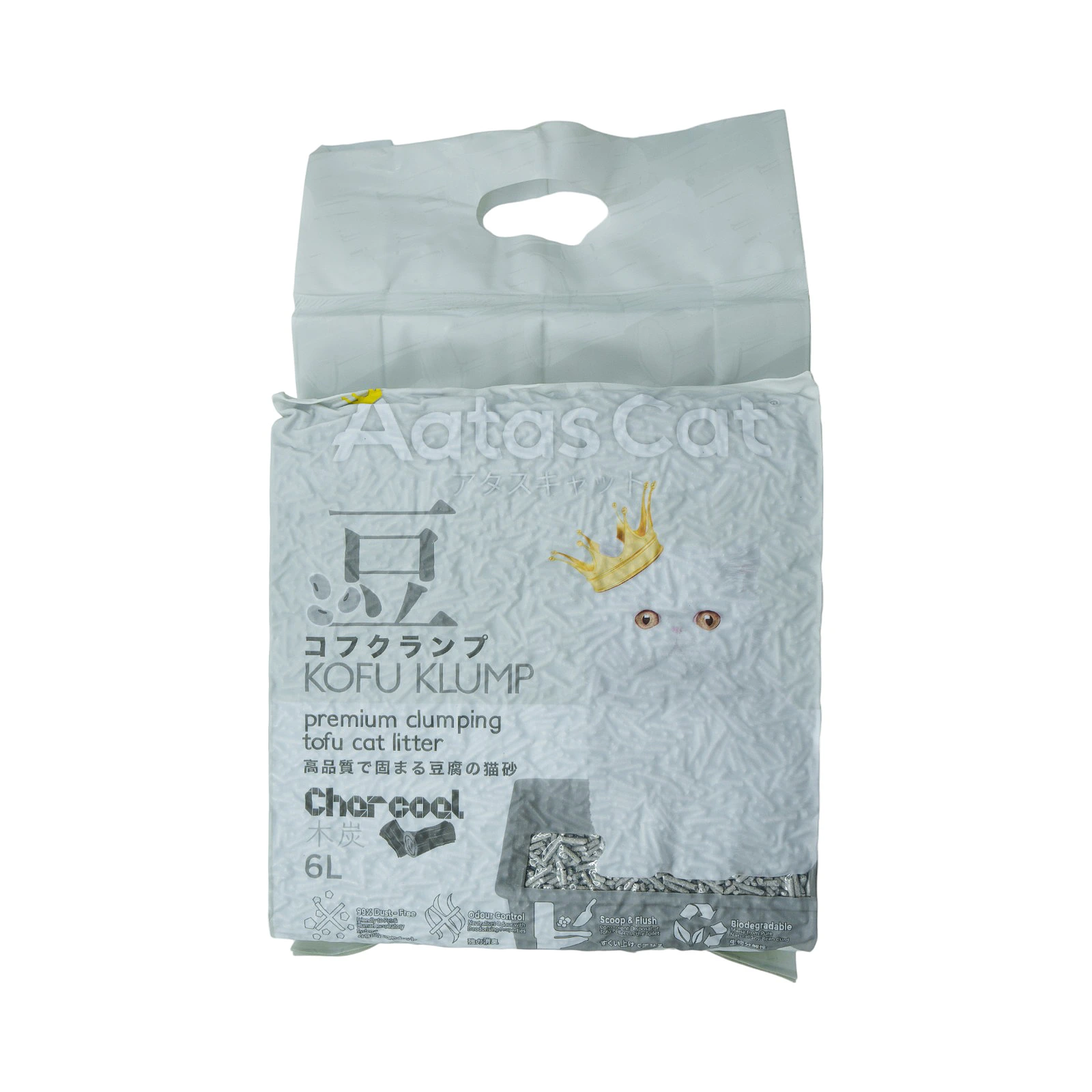 Aatas Cat Charcoal Tofu Cat Litter 6L