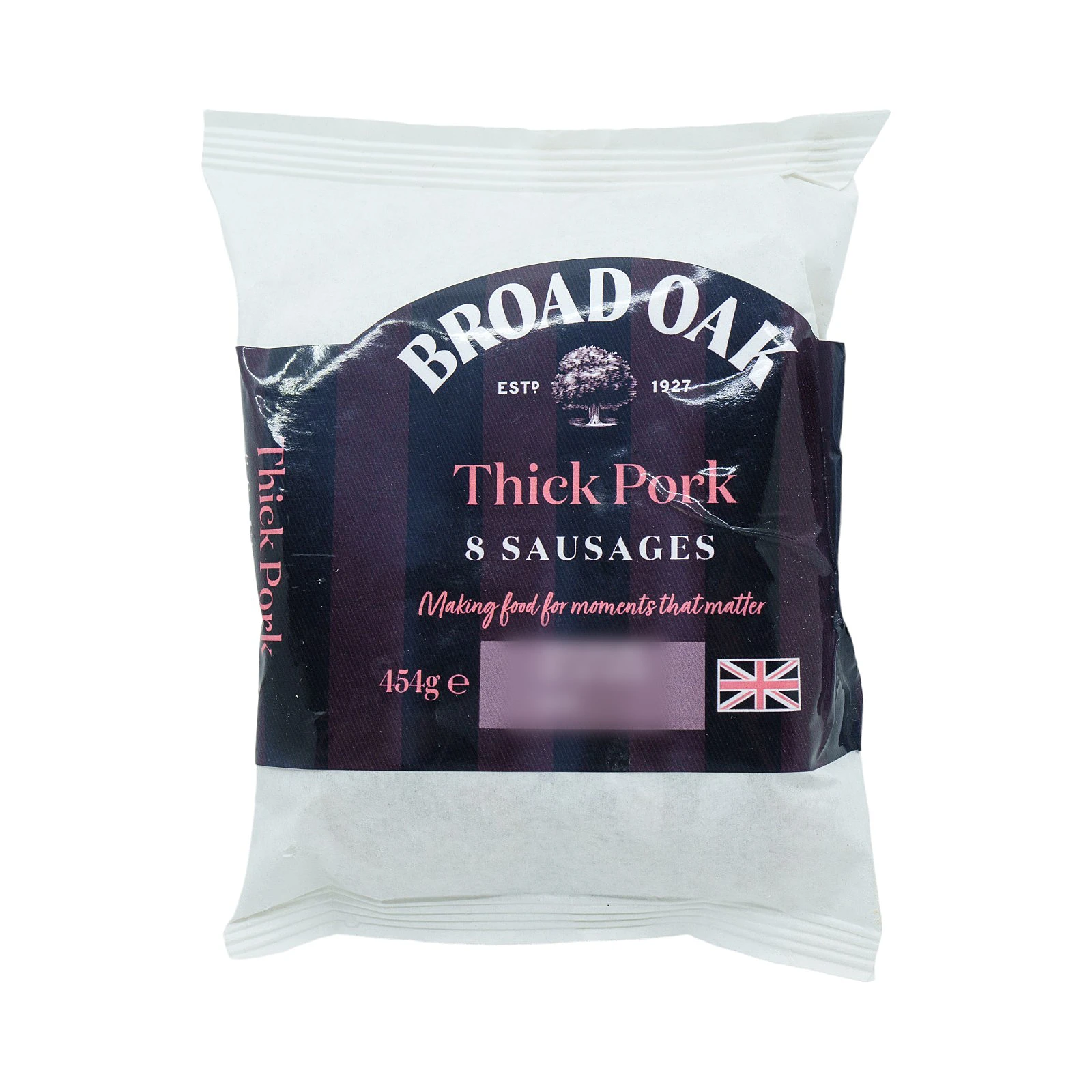 Broadoak Thick Pork 8 Sausages 454g