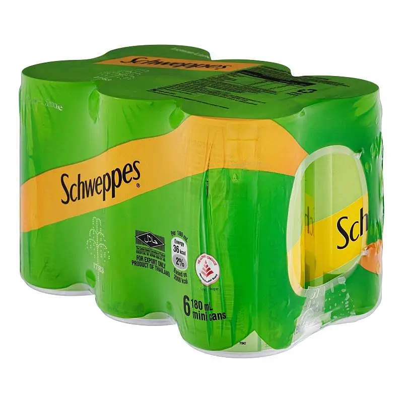 Schweppes Mango Lime Soda Mini, 6 x 180ml