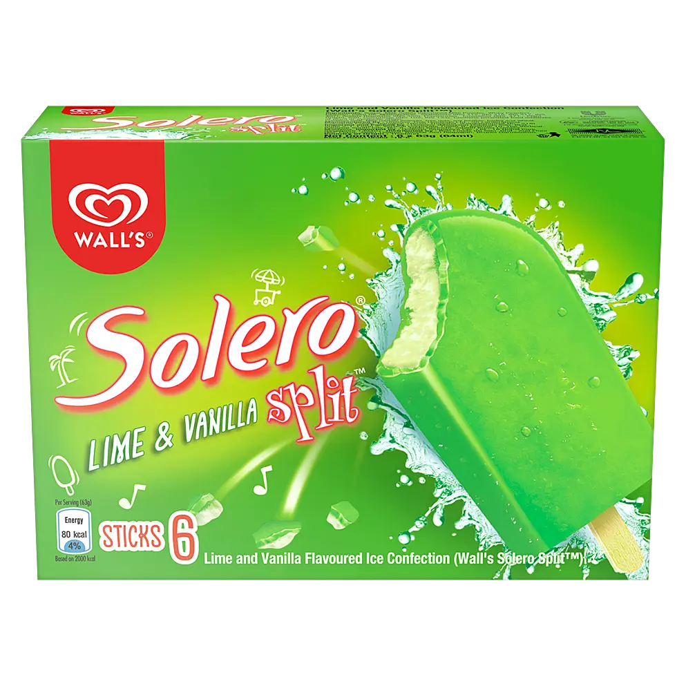 Wall'S Solero Split Lime Mulitpack 64ml