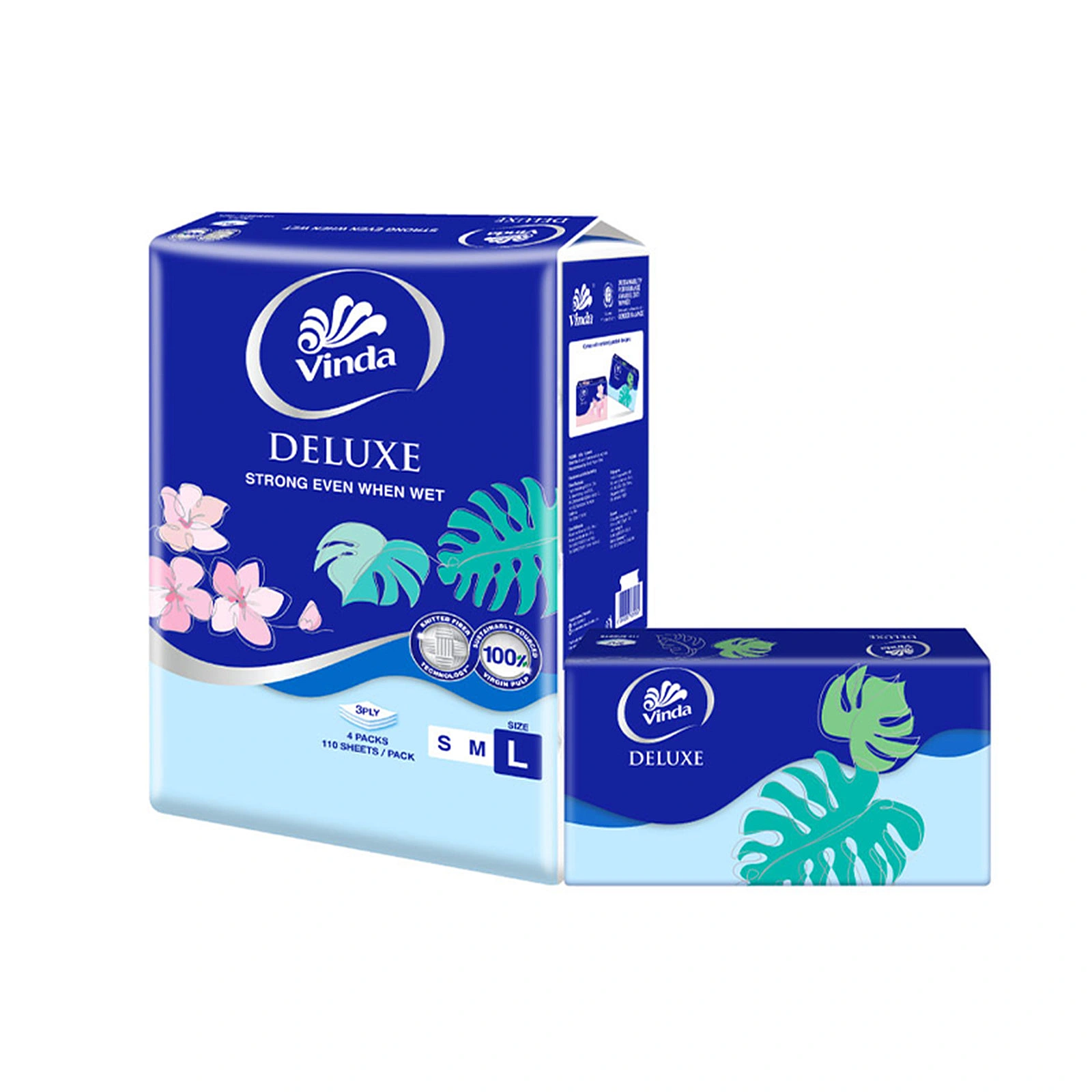 Vinda Deluxe 3Ply Soft Pack 4 X 120S