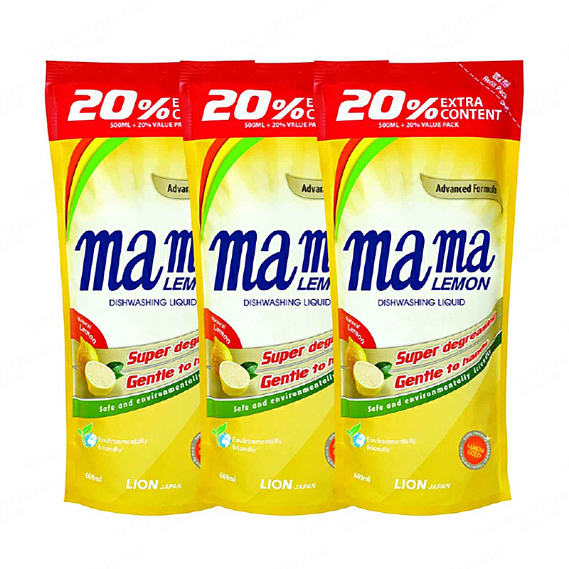 Mama Lemon Dishwashing Liquid Refill 3x600ml