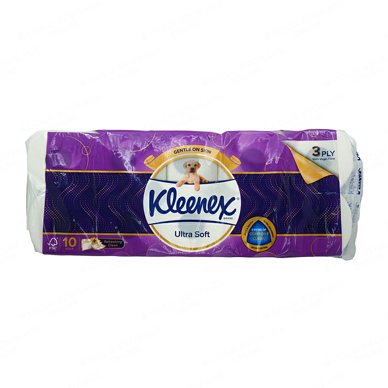 Kleenex 3 Ply Ultrasoft Toilet Rolls 10s