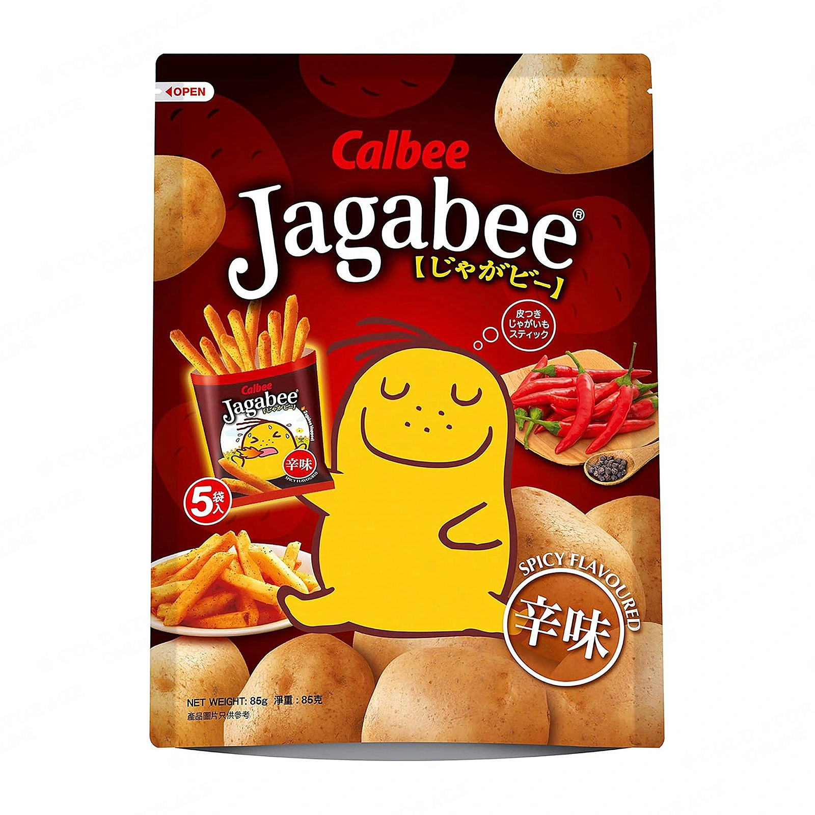 Calbee Jagabee Spicy Potato Stick Pouch 5s 85g