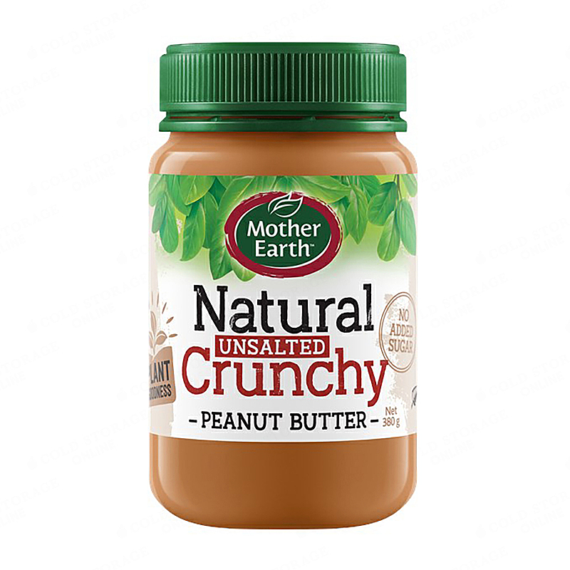 Mother Earth Unsalted Crunchy Peanut Butter 380g