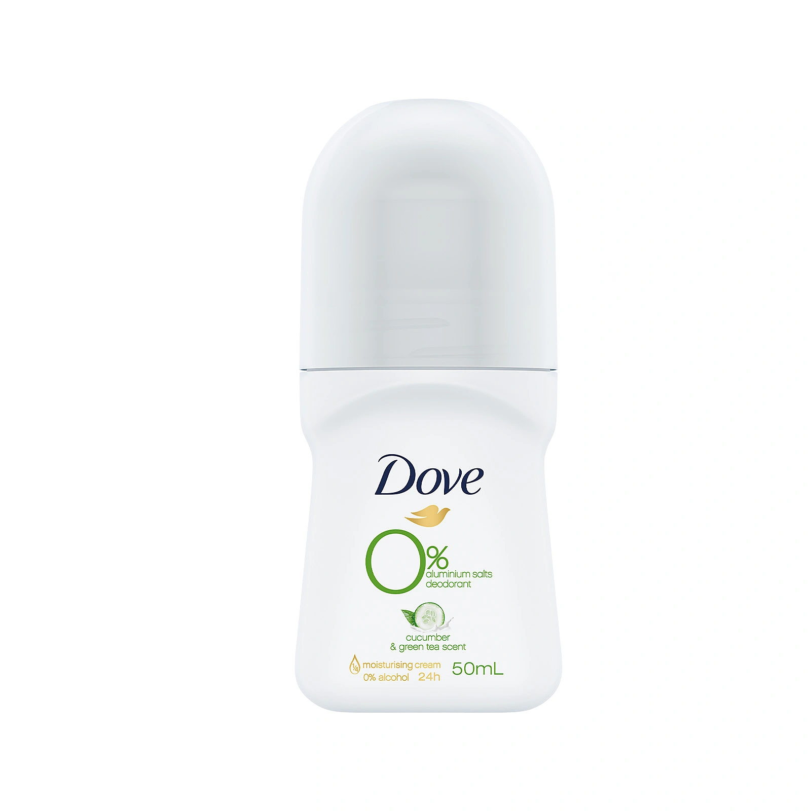 Dove Zero Deo Roll On Cucumber Aluminium Salts 50ml