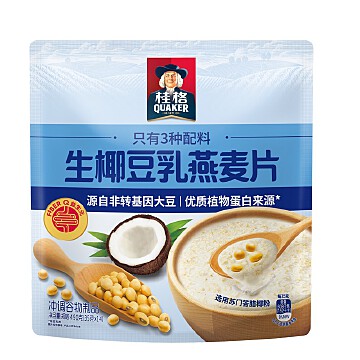 桂格生椰豆乳味燕麥片490 GM
