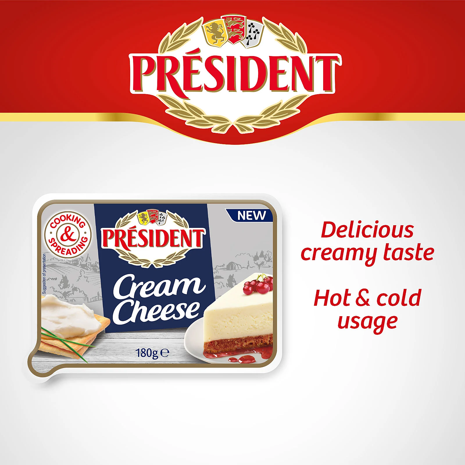 President Cream Cheese, 180g