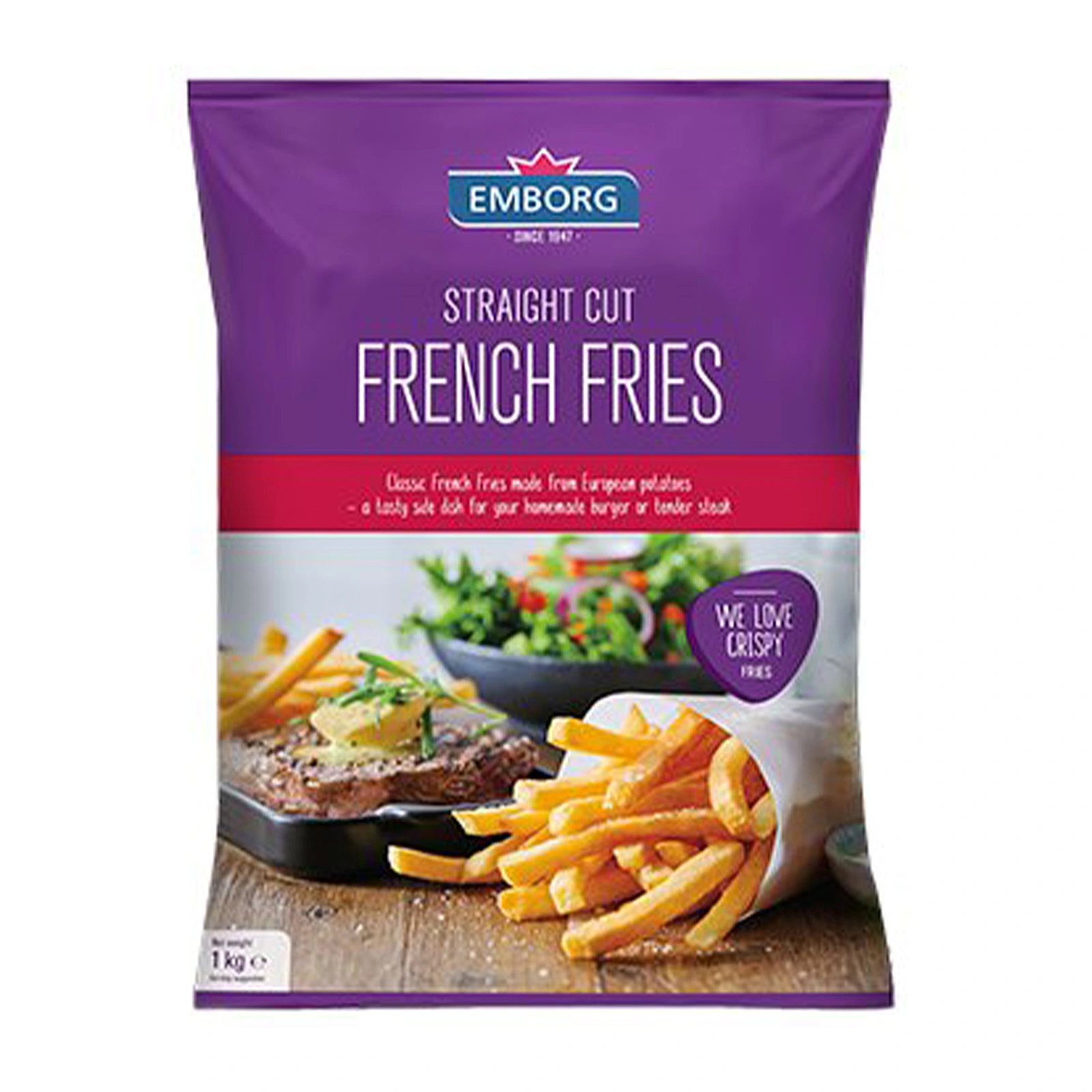 Emborg French Fries Straight Cut 1Kg