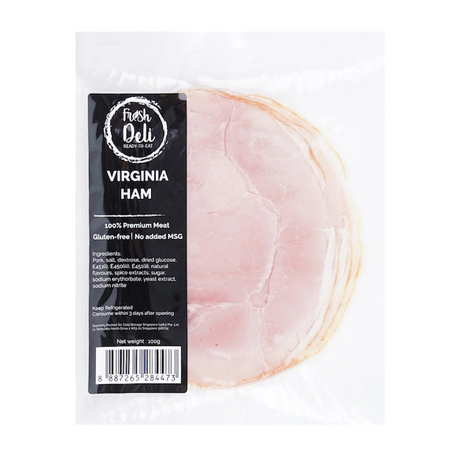 Fresh Deli Virginia Ham Sliced, 100g