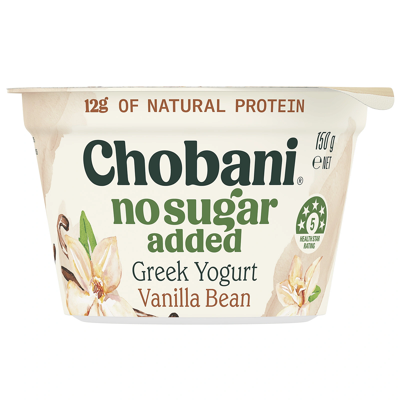 Chobani No Sugar Added Vanilla Yoghurt 150g