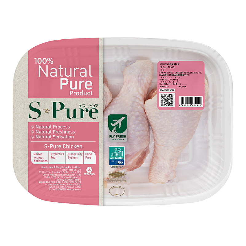 S Pure Chicken Drumstick 375g