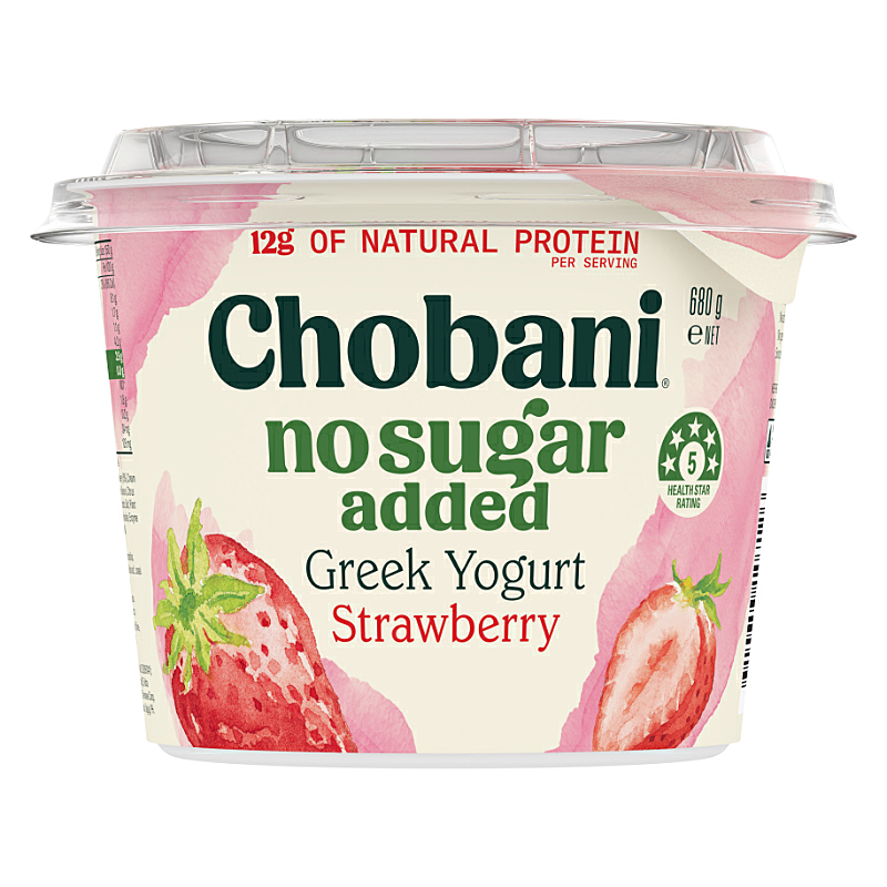 Chobani No Sugar Added Greek Yogurt Strawberry 680g